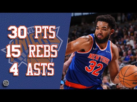 Karl-Anthony Towns 30 pts 15 rebs 4 asts vs Nuggets 24/25 season