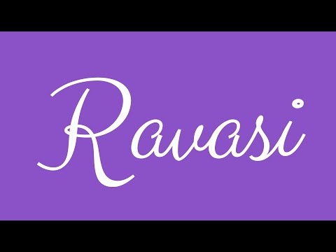 Learn how to Write the Name Ravasi Signature Style in Cursive Writing