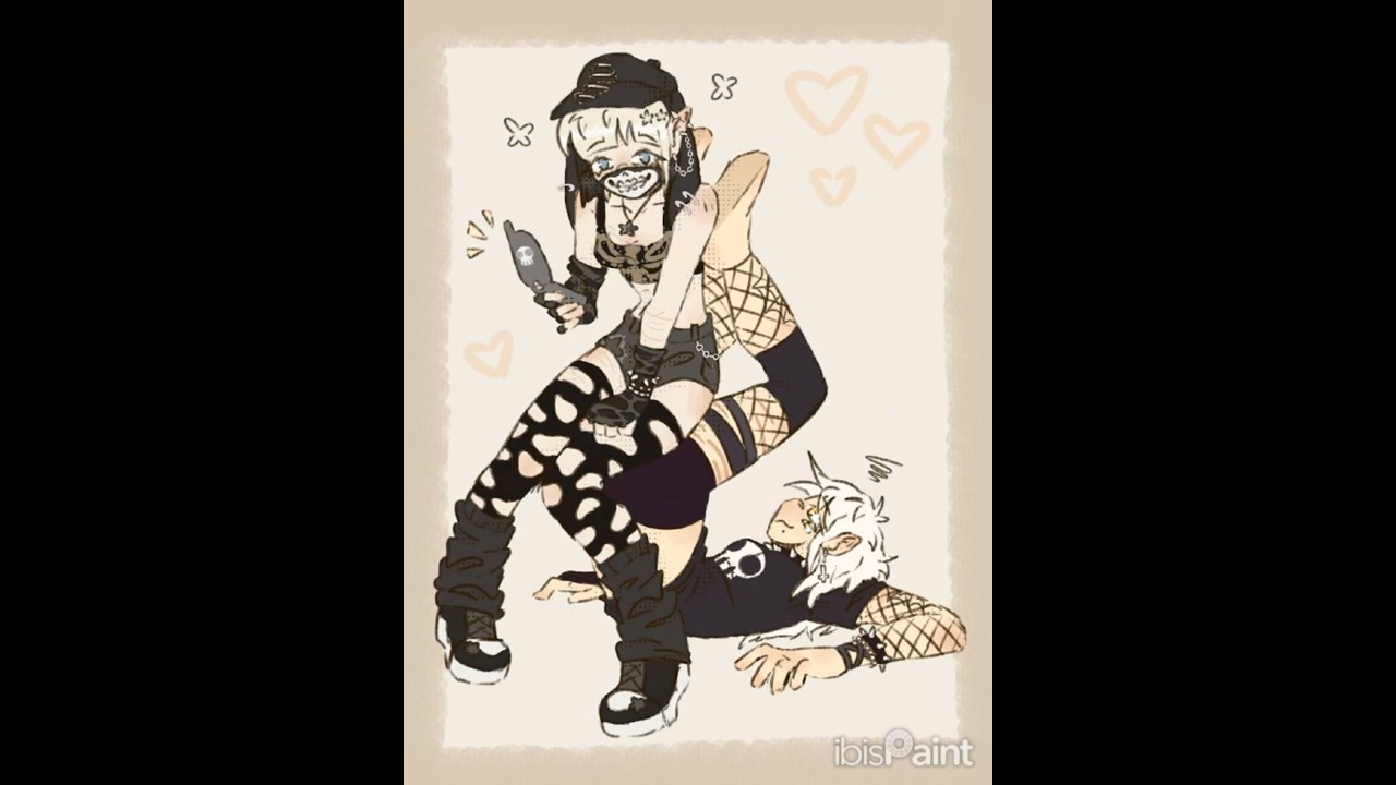 Blake and Willow on a ftu base!! #art #digitalart #ibispaintx #originalcharacter #drawing #sona #oc