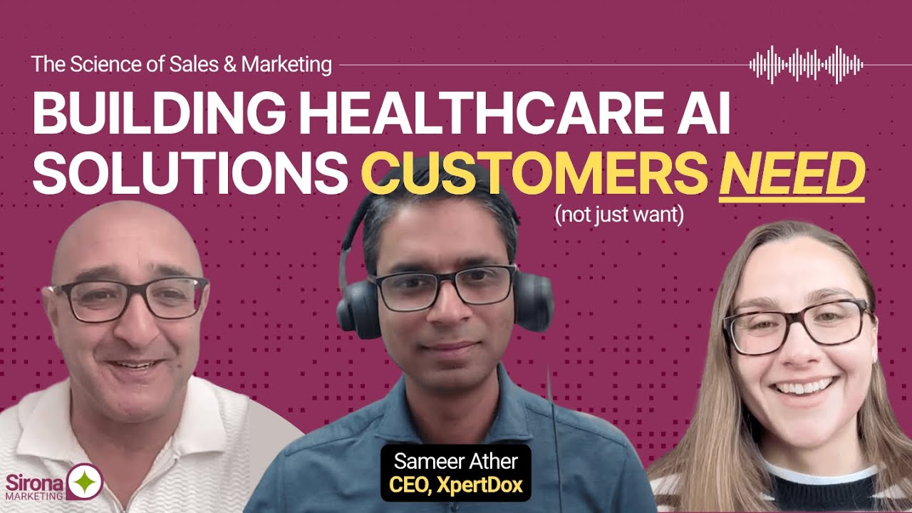 A three-way video call screenshot from the podcast. On-screen text reads: ‘WE WERE WILLING TO LET GO OF AN IDEA AND A PRODUCT IF WE WERE NOT ABLE TO SCALE FAST’.