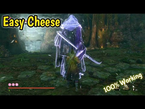 Sekiro - Fastest and Best Trick to CHEESE Corrupted Monk without Snap Seeds - patch 1.06