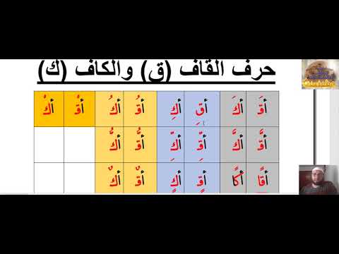 Learn Arabic Language - similar letters 3 the Qaaf letter (ق) and Kaaf letter (ك)
