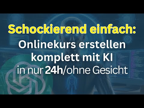 Create an online course entirely with AI in just 24 hours and without a face.