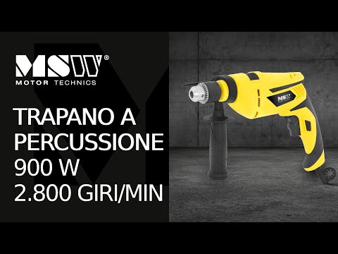 Video - Trapano a percussione - 900 W - 2.800 giri/min - 50.400 colpi/min