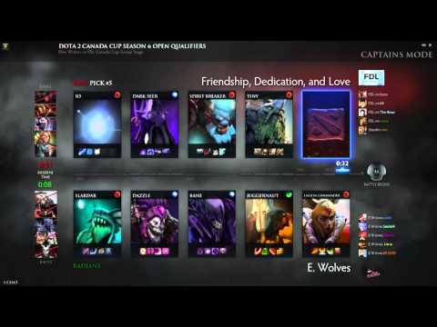 DOTA 2 Canada Cup Season 6 Group A: Elite Wolves vs FDL