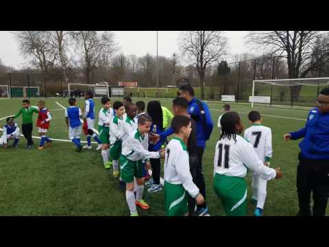 Voor de wedstrijd tegen Maasstad Tediro JO11-1 op 11-3-2017