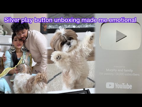 Silver play button unboxing || Missing Murphy’s sisterII Made me cry 🥺❤️‍🩹@murphytheshihtzu803