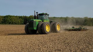 John Deere 8850 V8 Power | Sound | Discing and Cultivating in late spring 2022