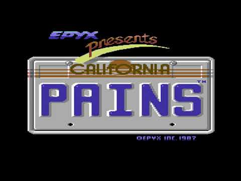 California Pains intro on the C64 disk version of California Games