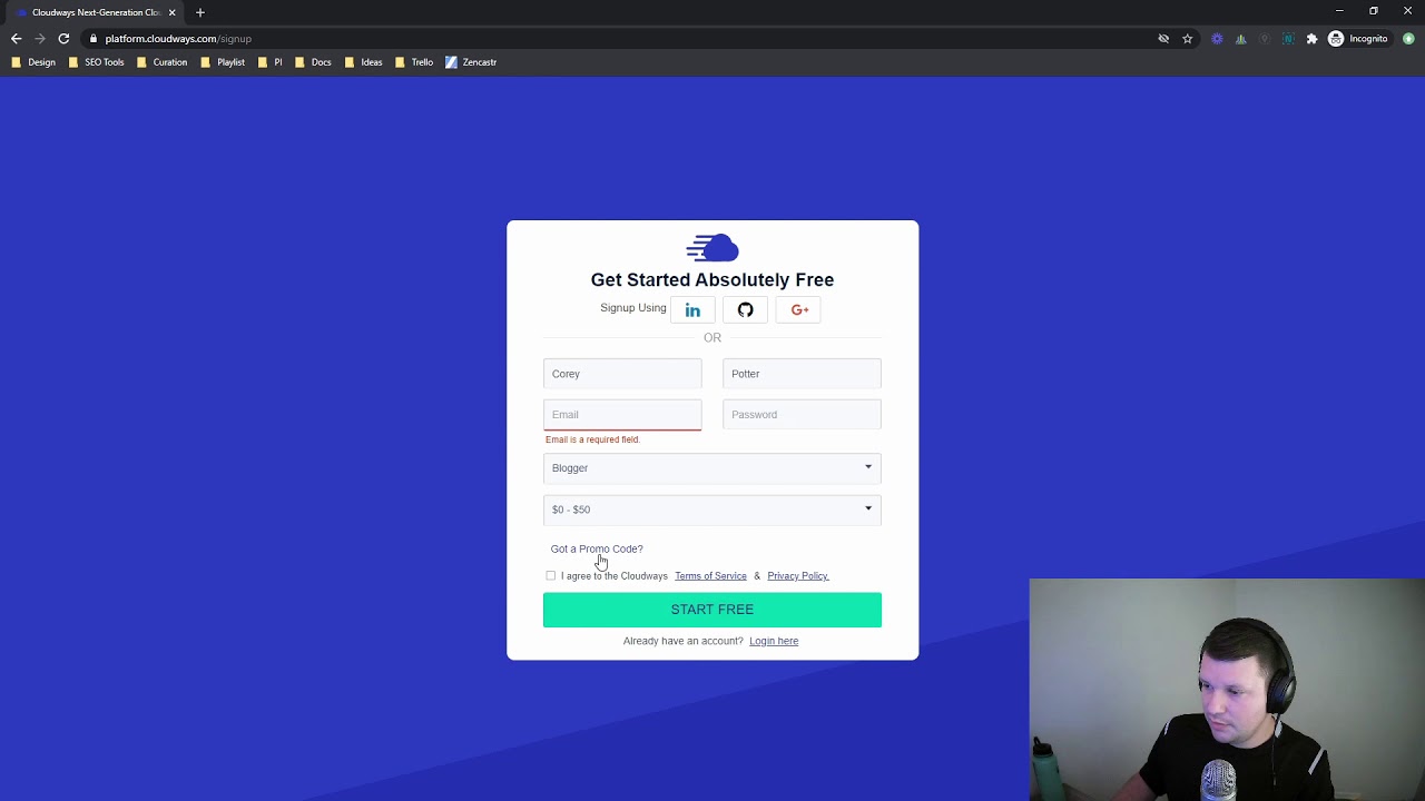 Starting a Blog - Step 1: Sign up for hosting with Cloudways