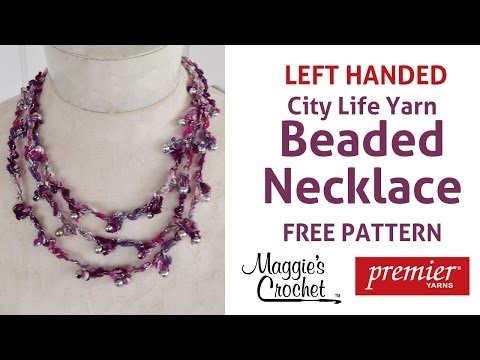 Silver Spelled Tiered Necklace Free Crochet Pattern - Left Handed