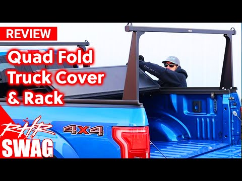 Adarac Pro Truck Rack with Leer HF650M Quad Folding Cover