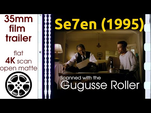Se7en (1995) 35mm film trailer, flat open matte, 4K *CROPPED