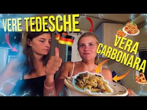 RAGAZZE TEDESCHE ASSAGGIANO la MIA CARBONARA! | in kitchen con Franci #02 |