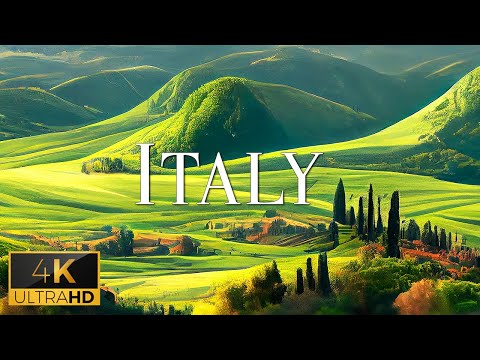 FLYING OVER ITALY (4K Video UHD) - Calming Music With Stunning Beautiful Nature Film For Relaxation