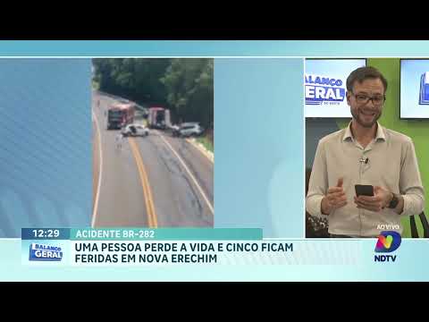 Colisão na BR-282 em Nova Erechim termina com uma morte