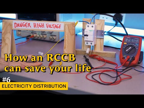 What does a residual current circuit breaker do? (6 - Electricity Distribution)