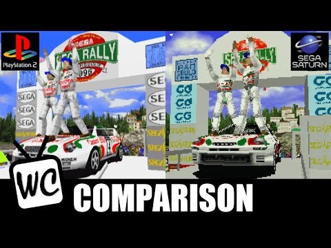 Sega Rally - PS2 vs Saturn - Graphics Comparison (60fps)