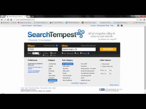 Searchtempest Searching Multiple Craigslist Cities At The Same Time