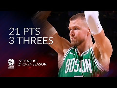 Kristaps Porzingis 21 pts 3 threes vs Knicks 23/24 season