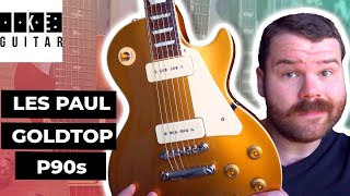 Video thumbnail for The Gibson Les Paul Standard 50s Goldtop P90– Is It Any Good? by IkeGuitar