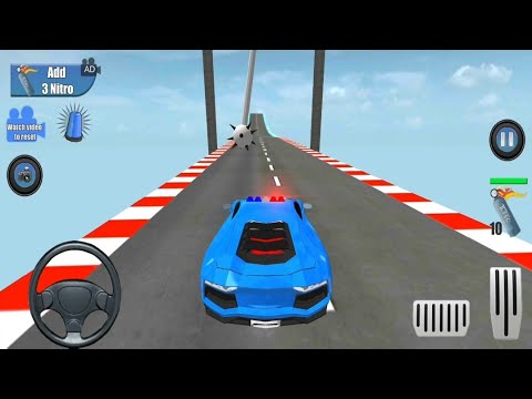Impossible Police Mega Ramp Car Games 2# - Police Car Racing Stunts 3D -Android Gameplay