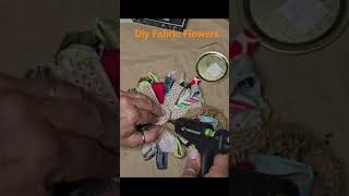 DIY Primitive Fabric Flowers #shorts