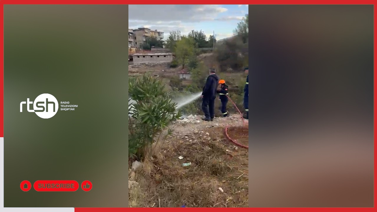 Gjirokastër, zjarri në lagjen “Zinxhira” rrezikoi banesat, ndërhyrja e zjarrfikësve shmang dëmet