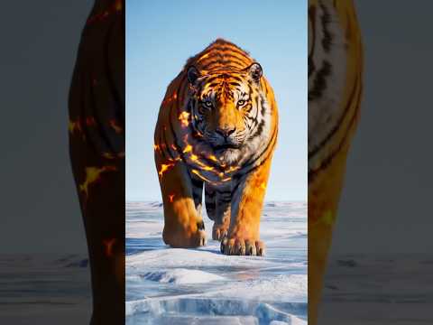 Angry Tiger walking alone 🐯😱 #tiger #walking #alone #angrytiger #ai