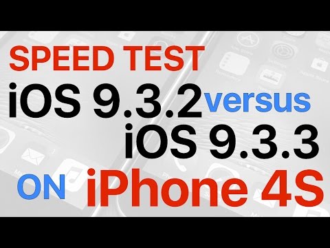 iPhone 4S : iOS 9.3.2 vs iOS 9.3.3 Final Build 13G34 Speed Test