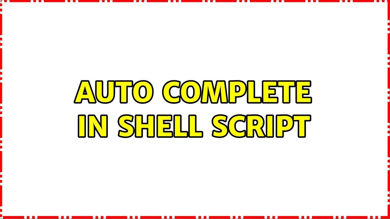 auto complete in shell script
