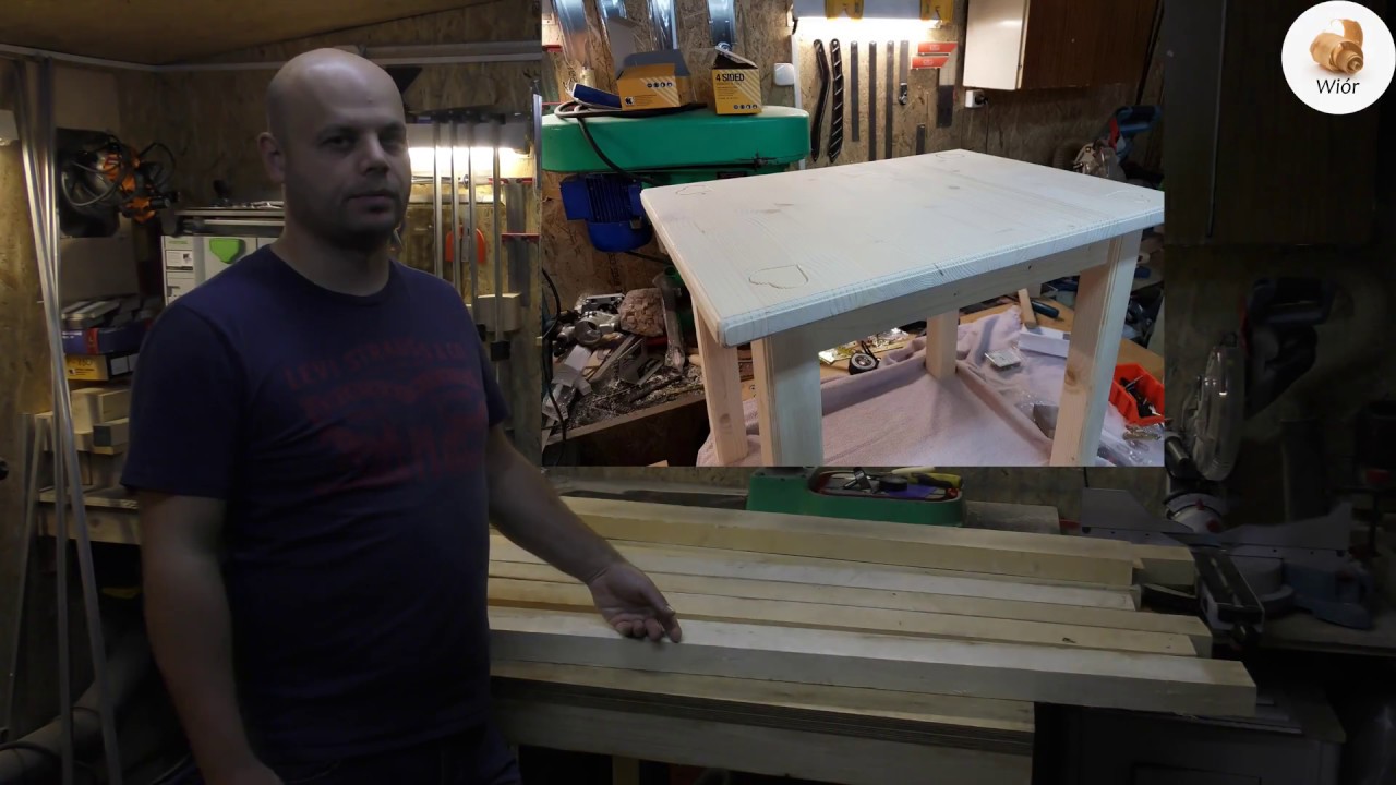 Stolik dla dzieci z drewna, wood kids table