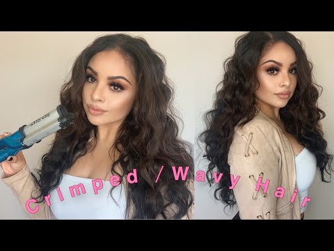 How to get Crimped/Wavy Hair Tutorial! Using Bed head...