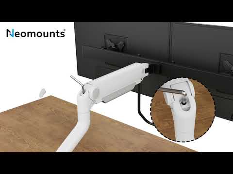 Neomounts NEXT One DS75S-950WH2 vollbewegliche Tischhalterung für 17-32" Bildschirme - Weiß video preview