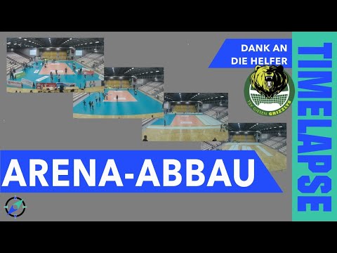 ZEITRAFFER - Spielfeld-Abbau nach Heimspiel gegen Berlin Recycling Volleys 2020