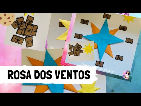 ROSA DOS VENTOS- Dobradura simples e rápida para as aulas de #Geografia