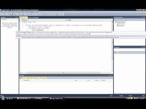 Visual Basic Tutorial 5 Login System Easy