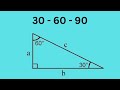 Special rules for 30-60-90 Triangles 