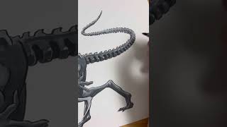 Drawing a Xenomorph with Copic Markers 😱 Alien Sci Fi Art