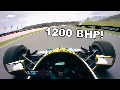 Thumbnail for HELMET CAM: 1200 bhp Turbo Era F1 Williams FW11 Driven by Alex Albon | #AssettoCorsa by Williams FW11