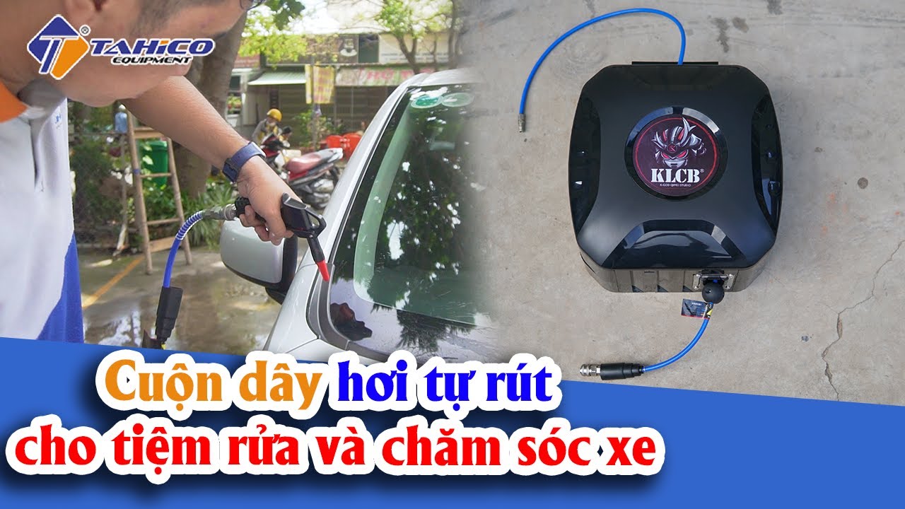 Cuộn dây hơi tự rút cho tiệm rửa và chăm sóc xe ô tô 25