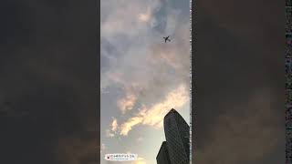 新宿上空 飛行機 低空飛行