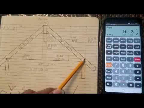 Como hacer un techo de 2 aguas o 2 caídas en la calculadora máster pro.