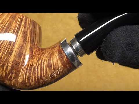 Pipa Il Ceppo gruppo 4 con doppia vera in argento - Bent Apple (CE84)