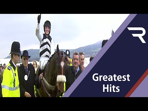 Hear the CHELTENHAM ROAR as Moscow Flyer lands over the last in the 2005 Champion Chase - Racing TV