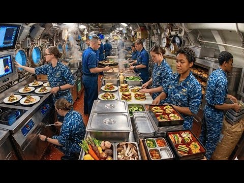 Life Inside US Navy's Largest $4B Destroyer At Sea – Kitchen, Sleeping Rooms & Daily Operations!