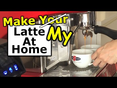 (176) How to Make Caffe Latte At Your Home using An Espresso Machine from Italy