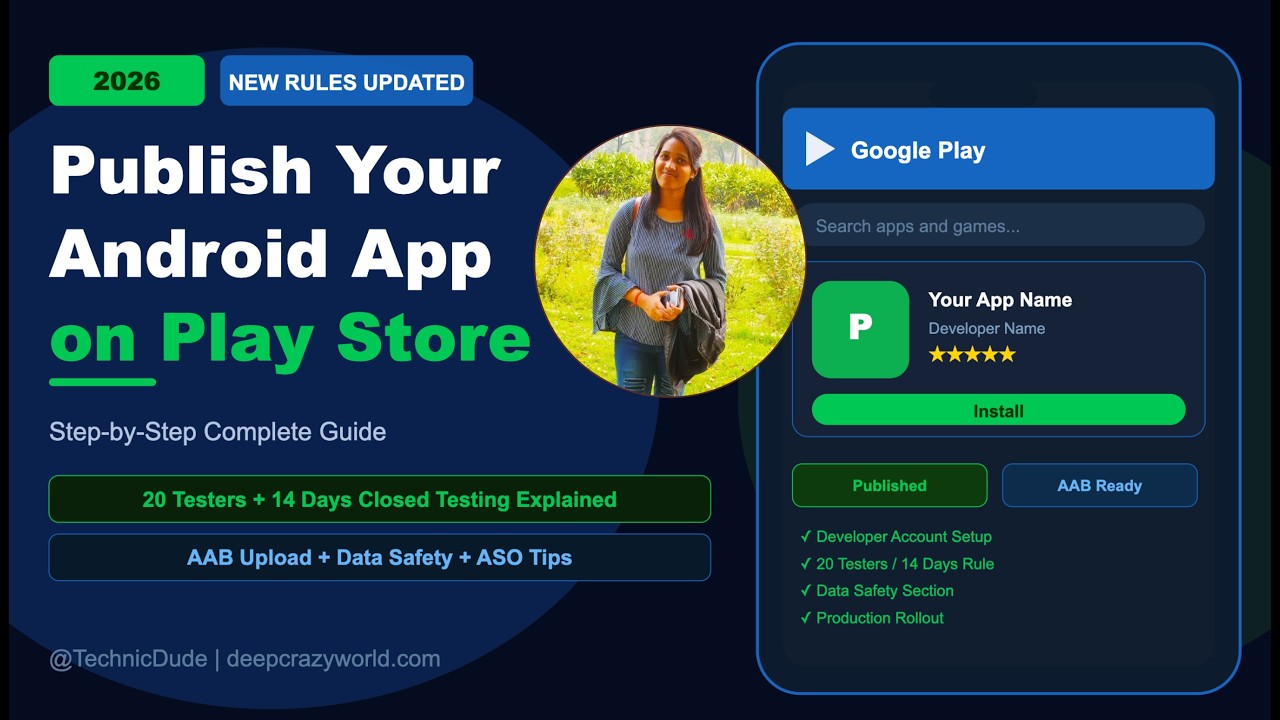 How to Publish Android App on Google Play Store in 2026 | Full Step-by-Step Guide (New Rules)