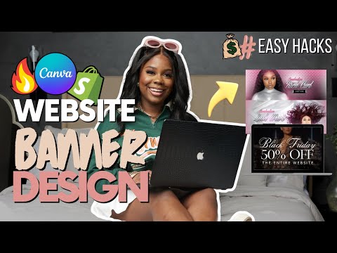 HOW TO DESIGN PROFESSIONAL LOOKING WEBSITE BANNERS ON YOUR OWN | QUICK CANVA + SHOPIFY HACKS