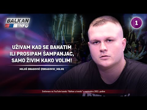 INTERVJU: Miloš Dragović - Uživam kad se bahatim i prosipam šampanjac, živim kako volim! (30.9.2022)